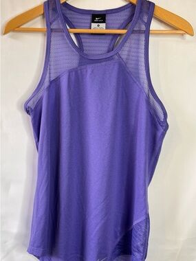 Nike Women's Lavender Mesh-Back Dri-FIT Tank